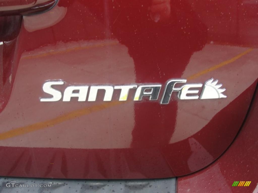 2008 Santa Fe SE - Dark Cherry Red / Beige photo #23