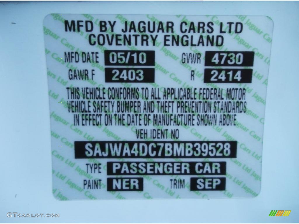 2011 XK Color Code NER for Polaris White Photo #44785950