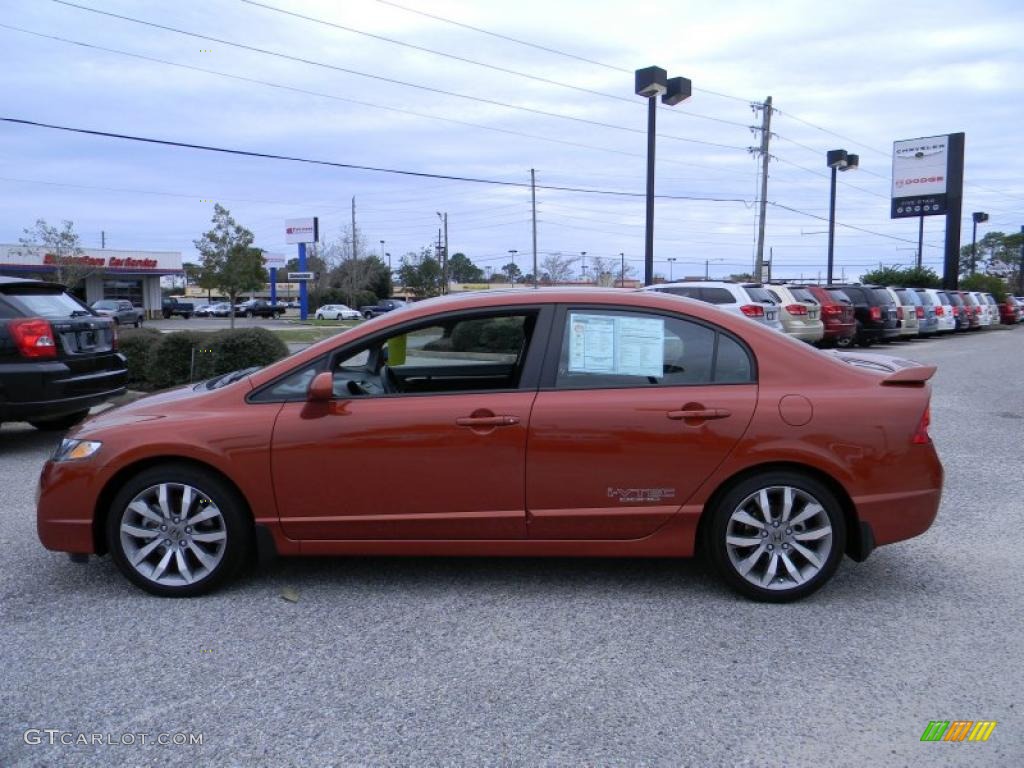 2010 Honda civic si orange