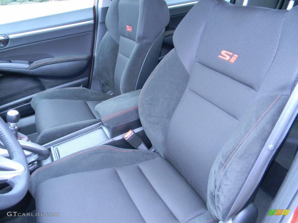 Black Interior 2010 Honda Civic Si Sedan Photo #44788806