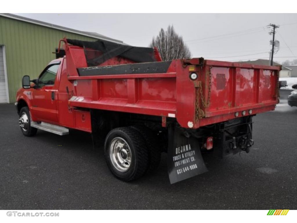 2000 F550 Super Duty XL Regular Cab 4x4 Dump Truck - Red / Medium Graphite photo #3