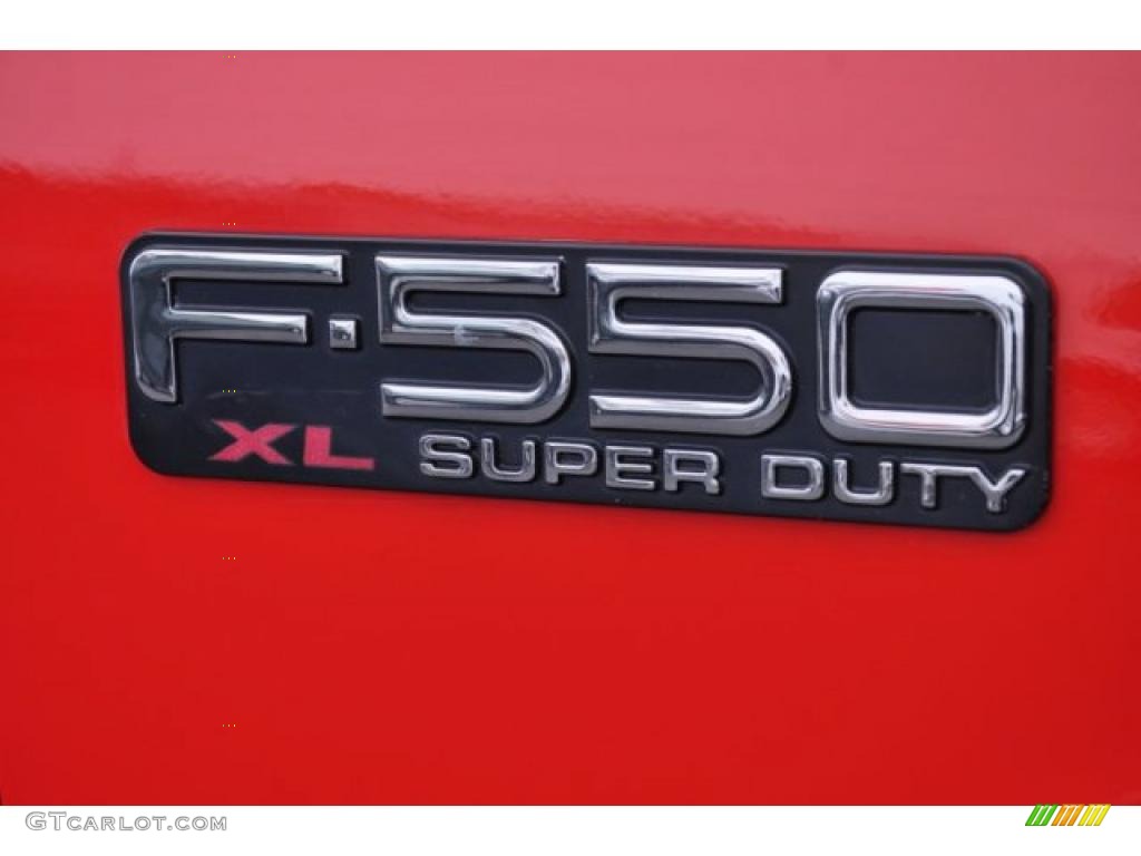 2000 F550 Super Duty XL Regular Cab 4x4 Dump Truck - Red / Medium Graphite photo #16