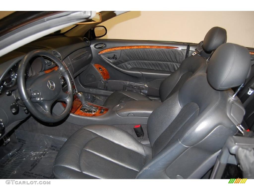 Charcoal Interior 2005 Mercedes-Benz CLK 320 Cabriolet Photo #44791010