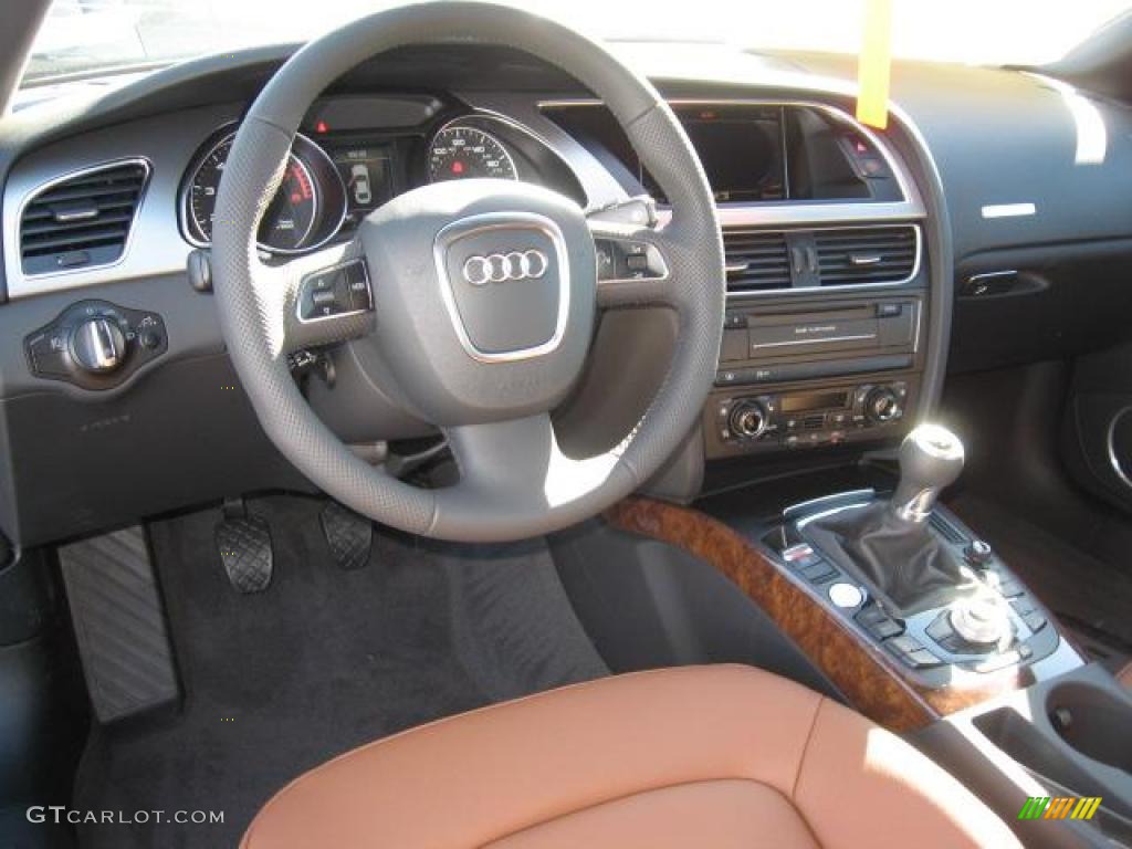 2011 Audi A5 2.0T quattro Coupe Cinnamon Brown Dashboard Photo #44792310