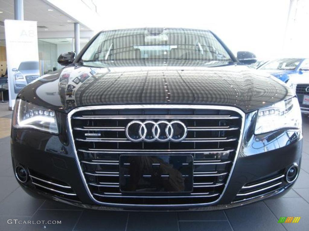 Phantom Black Pearl Effect 2011 Audi A8 L 4.2 FSI quattro Exterior Photo #44792546