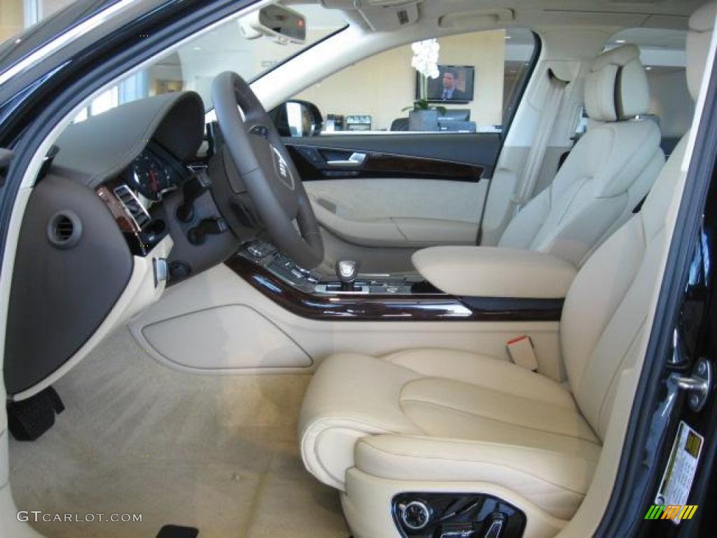 Velvet Beige Interior 2011 Audi A8 L 4.2 FSI quattro Photo #44792594