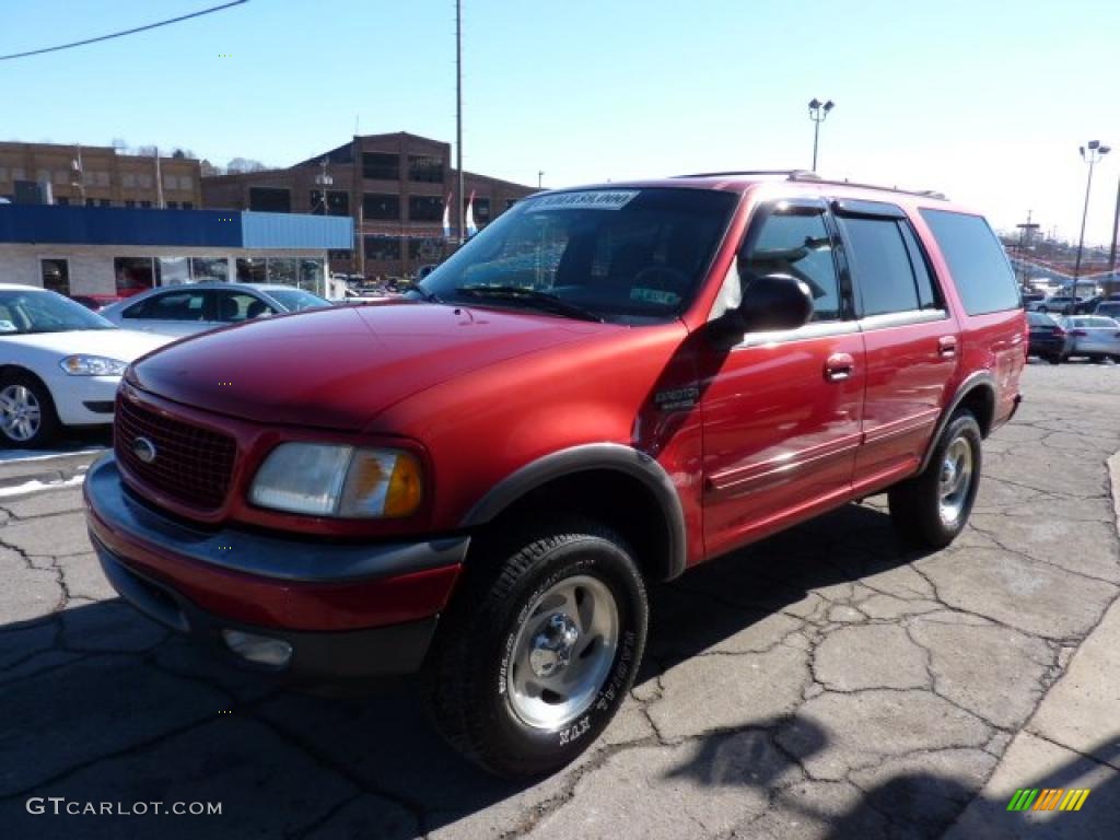 1999 Expedition XLT 4x4 - Laser Red Metallic / Medium Graphite photo #5