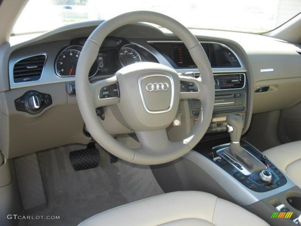 2011 Audi A5 2.0T Convertible Cardamom Beige Dashboard Photo #44792894