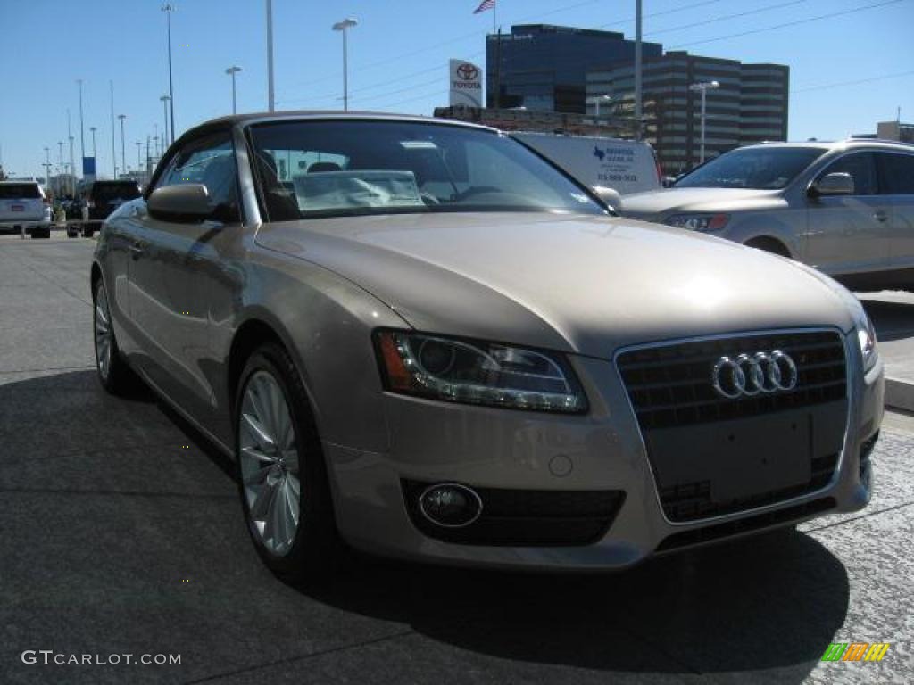 2011 A5 2.0T Convertible - Aurum Beige Metallic / Cinnamon Brown photo #1