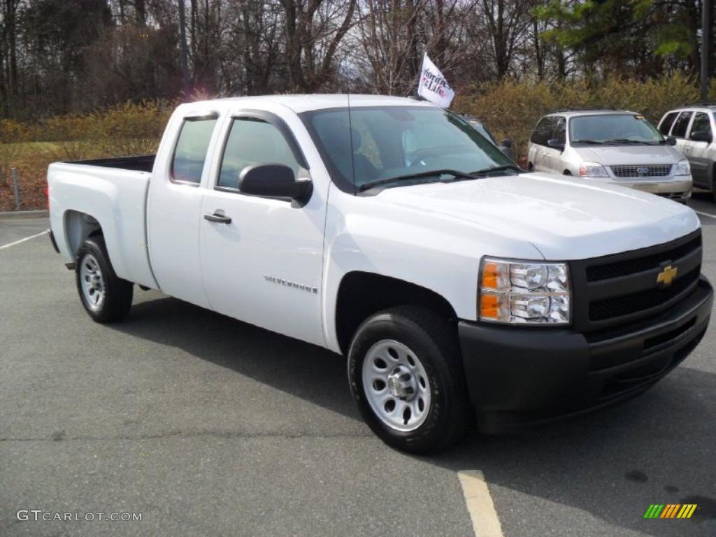 2009 Silverado 1500 Extended Cab - Summit White / Dark Titanium photo #5