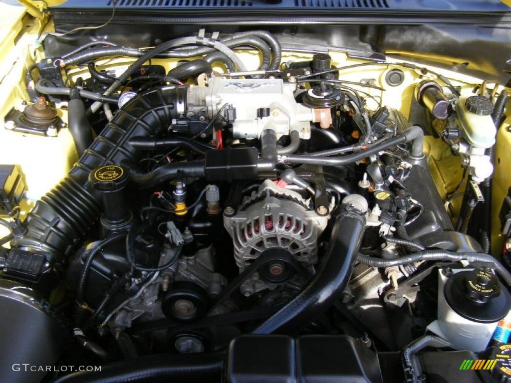 2000 Mustang GT Coupe - Zinc Yellow / Dark Charcoal photo #12