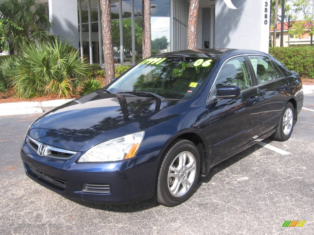 2006 Accord EX-L Sedan - Royal Blue Pearl / Gray photo #4