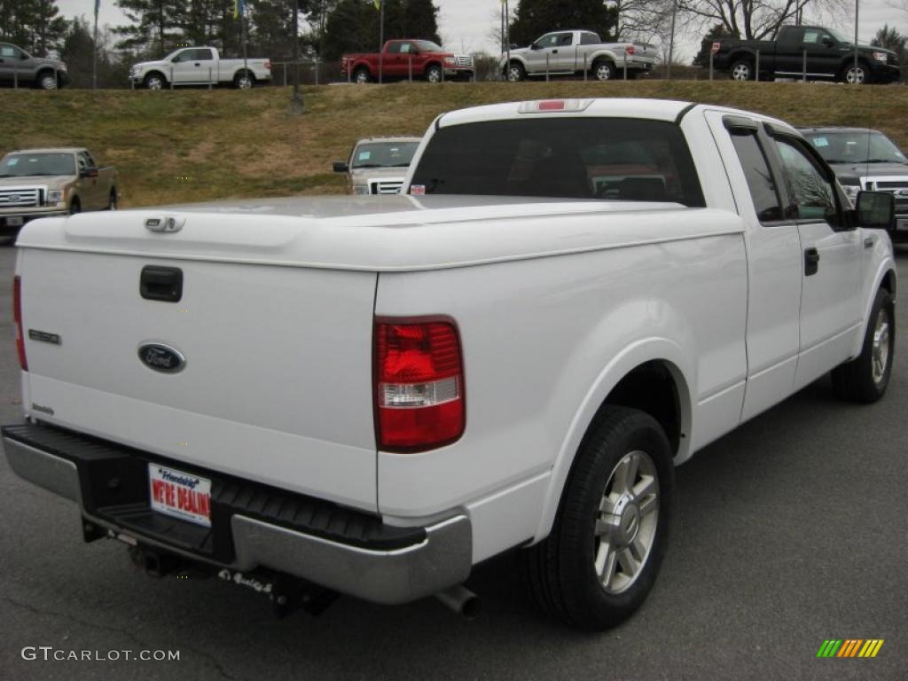 2004 F150 Lariat SuperCab - Oxford White / Tan photo #6