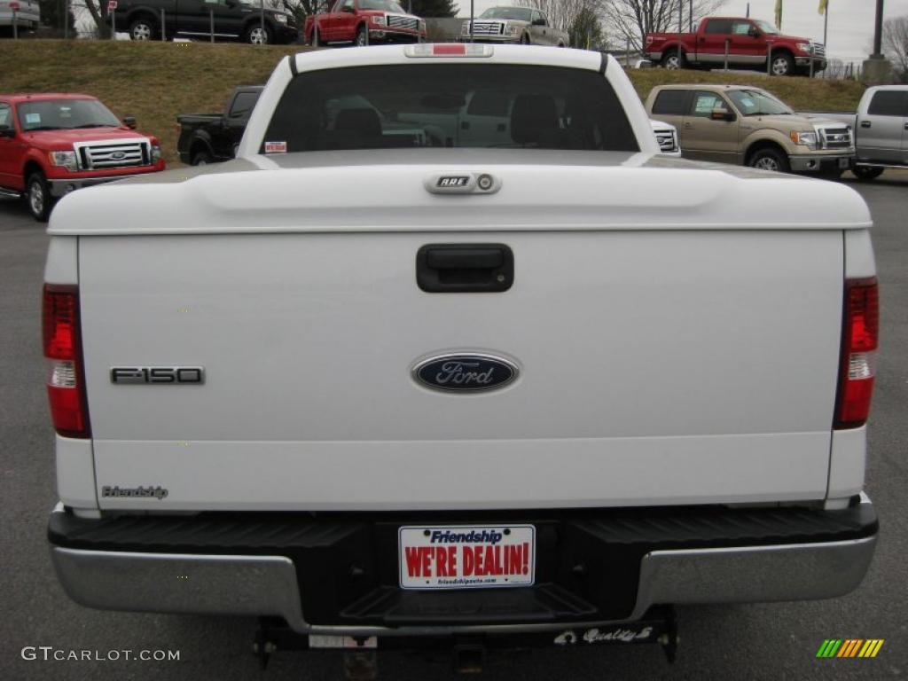 2004 F150 Lariat SuperCab - Oxford White / Tan photo #7
