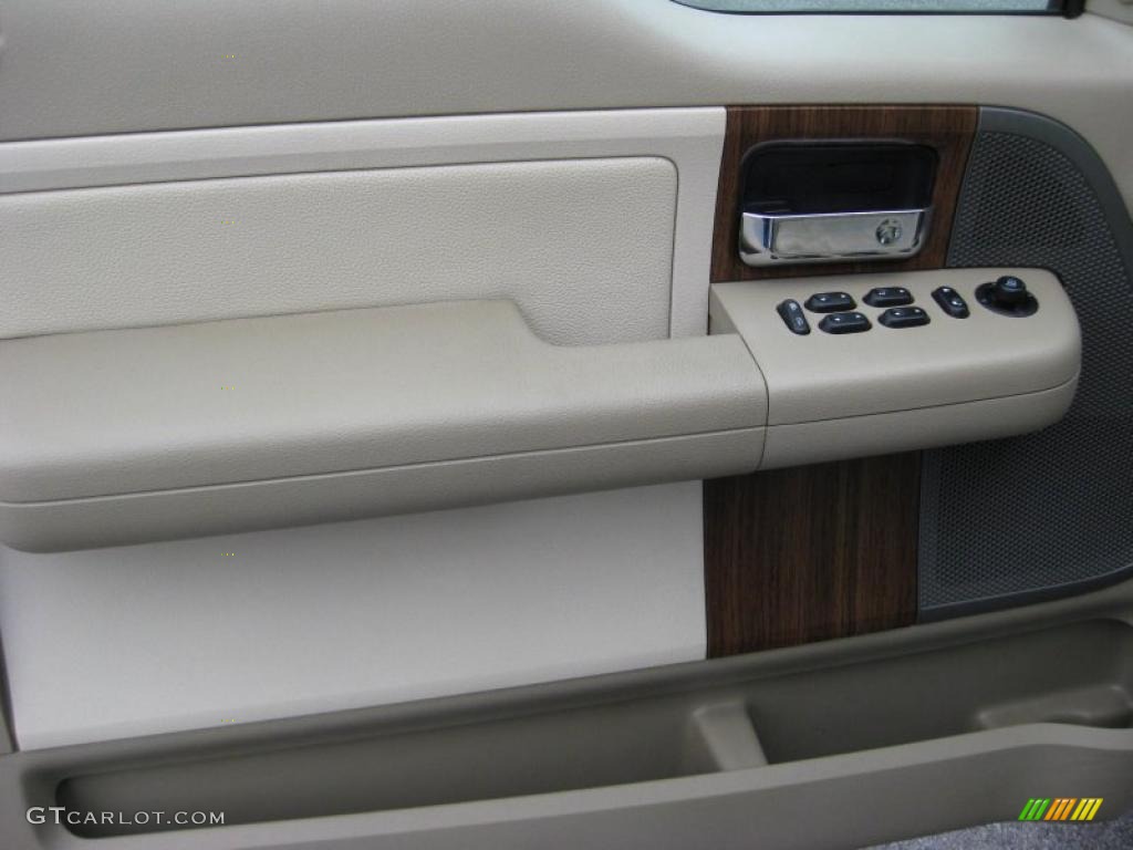 2004 F150 Lariat SuperCab - Oxford White / Tan photo #16