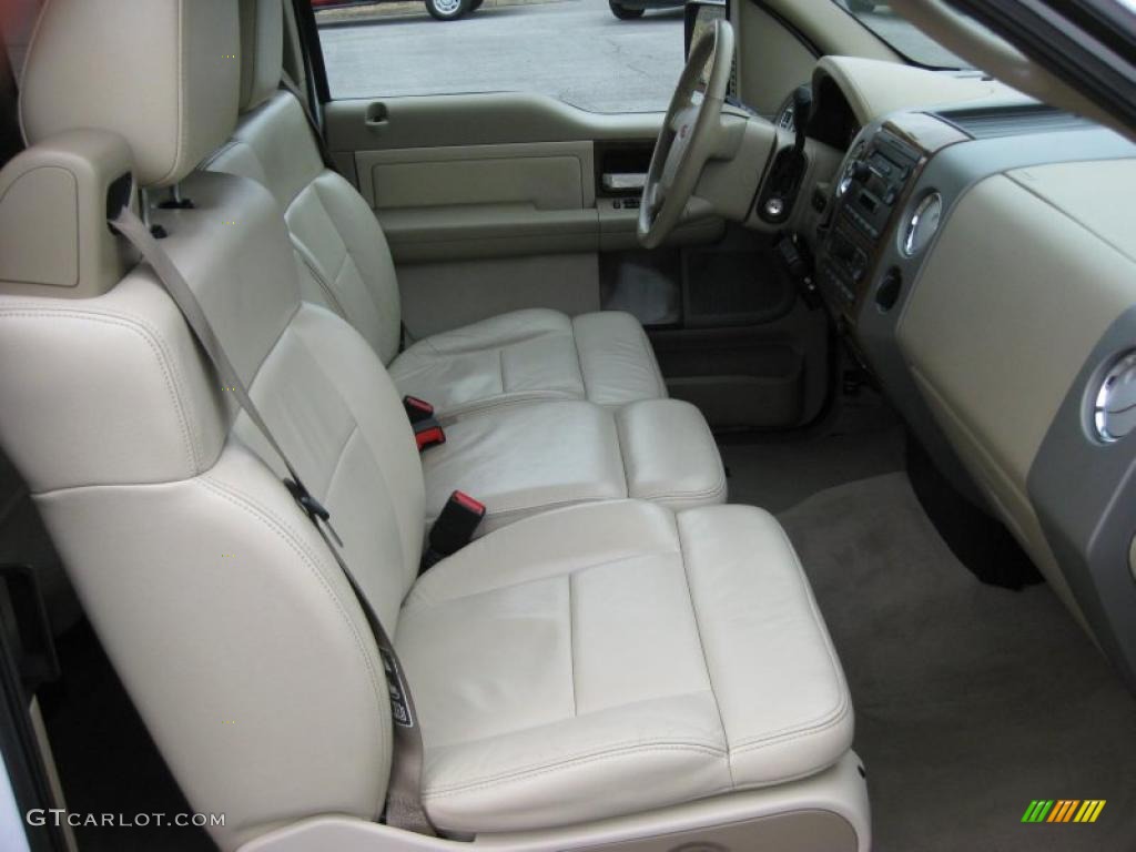 2004 F150 Lariat SuperCab - Oxford White / Tan photo #21
