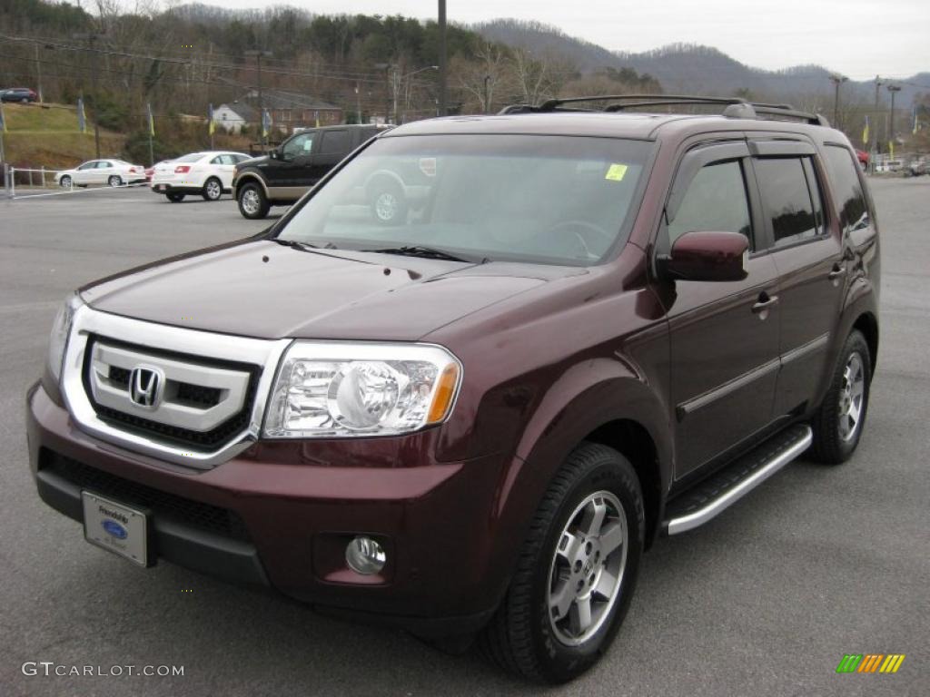 Dark Cherry Pearl 2009 Honda Pilot Touring 4WD Exterior Photo #44807780