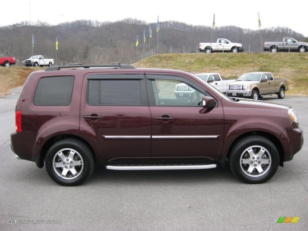 Dark Cherry Pearl 2009 Honda Pilot Touring 4WD Exterior Photo #44807828