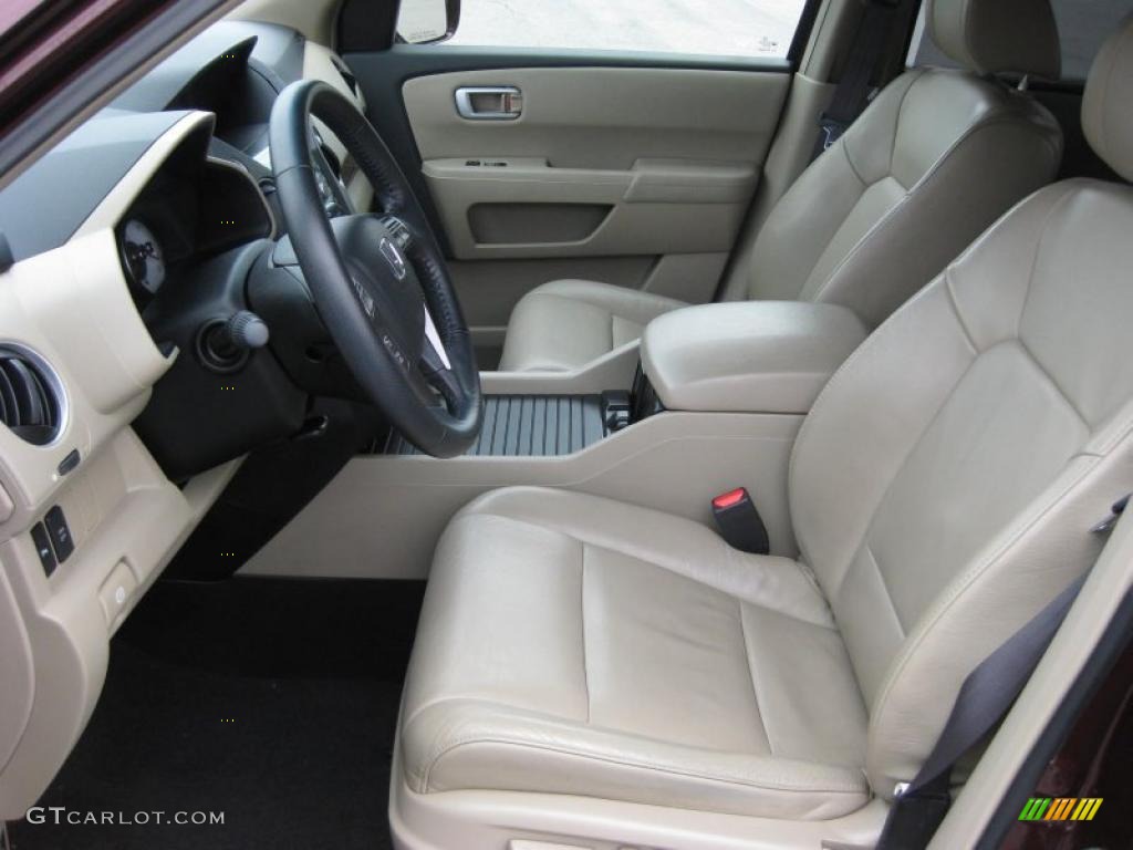Beige Interior 2009 Honda Pilot Touring 4WD Photo #44807987