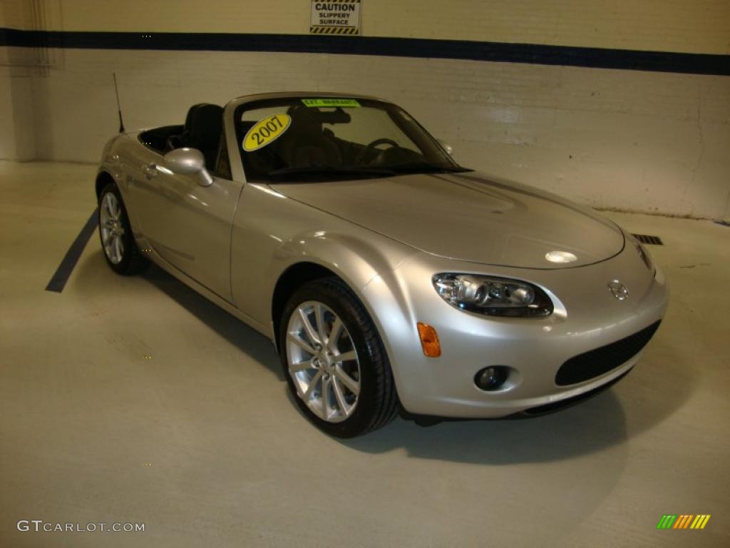 2007 MX-5 Miata Grand Touring Roadster - Sunlight Silver Metallic / Black photo #4