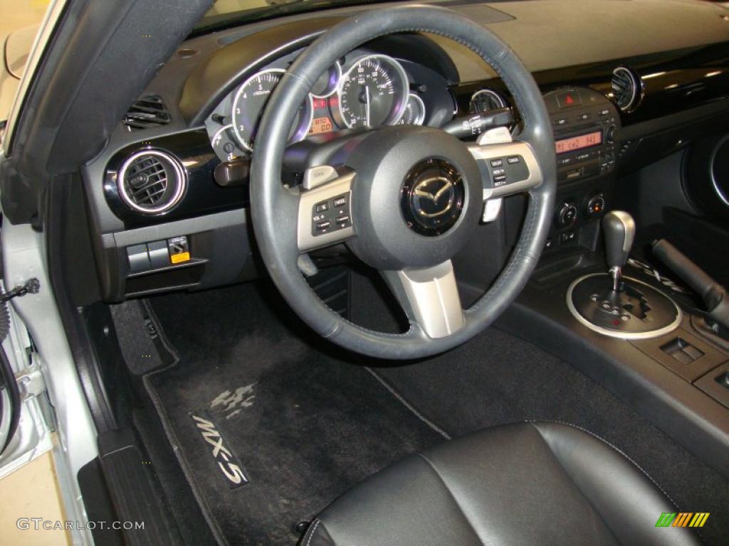 Black Interior 2007 Mazda MX-5 Miata Grand Touring Roadster Photo #44809168