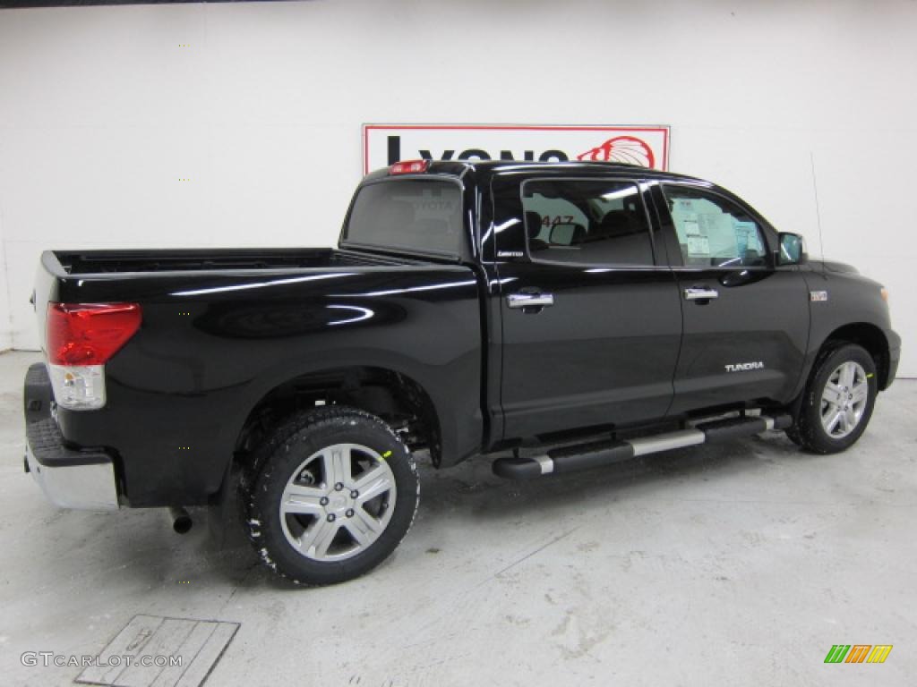 2011 Tundra Limited CrewMax 4x4 - Black / Graphite Gray photo #10