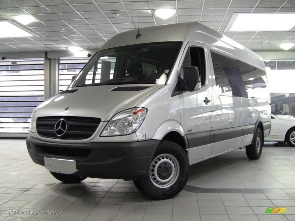 Brilliant Silver Metallic 2011 Mercedes-Benz Sprinter 2500 High Roof Passenger Van Exterior Photo #44813672