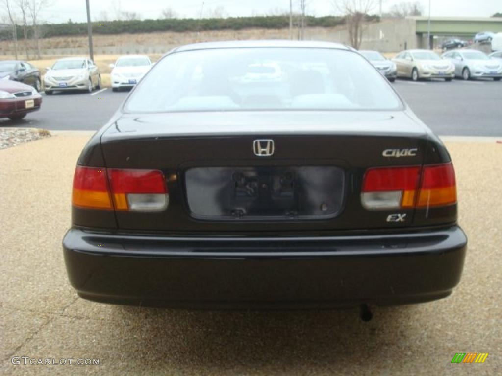 1997 Civic EX Coupe - Black Pearl Metallic / Gray photo #4