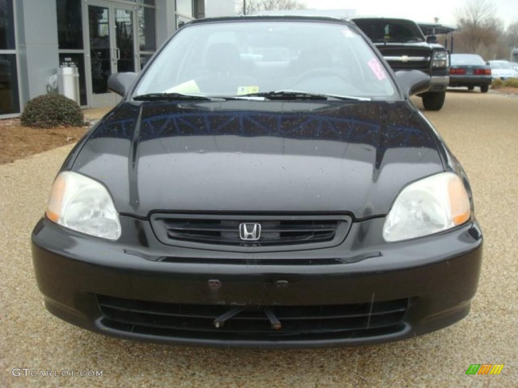 1997 Civic EX Coupe - Black Pearl Metallic / Gray photo #7