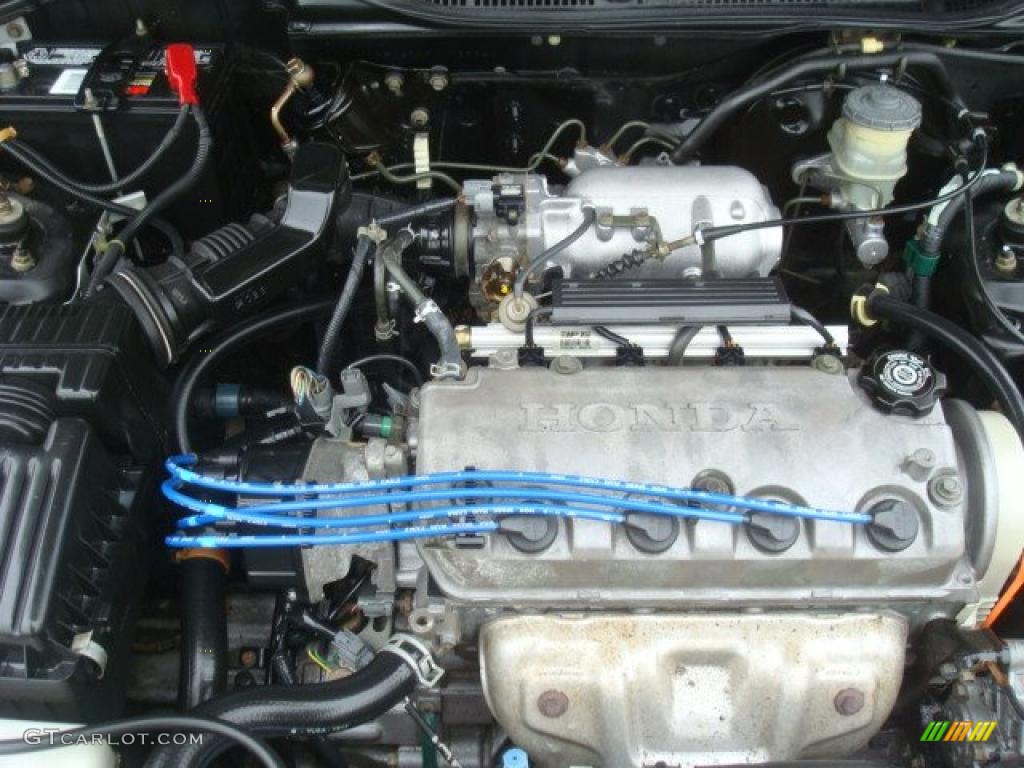 1997 Civic EX Coupe - Black Pearl Metallic / Gray photo #15