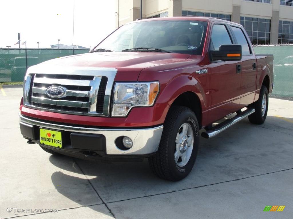 Red Candy Metallic 2010 Ford F150 XLT SuperCrew 4x4 Exterior Photo #44815028