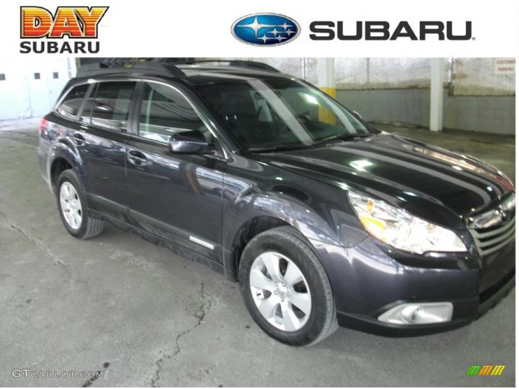 2011 Outback 2.5i Premium Wagon - Graphite Gray Metallic / Off Black photo #1