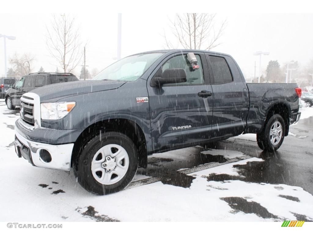 2010 Tundra Double Cab 4x4 - Slate Gray Metallic / Graphite Gray photo #5