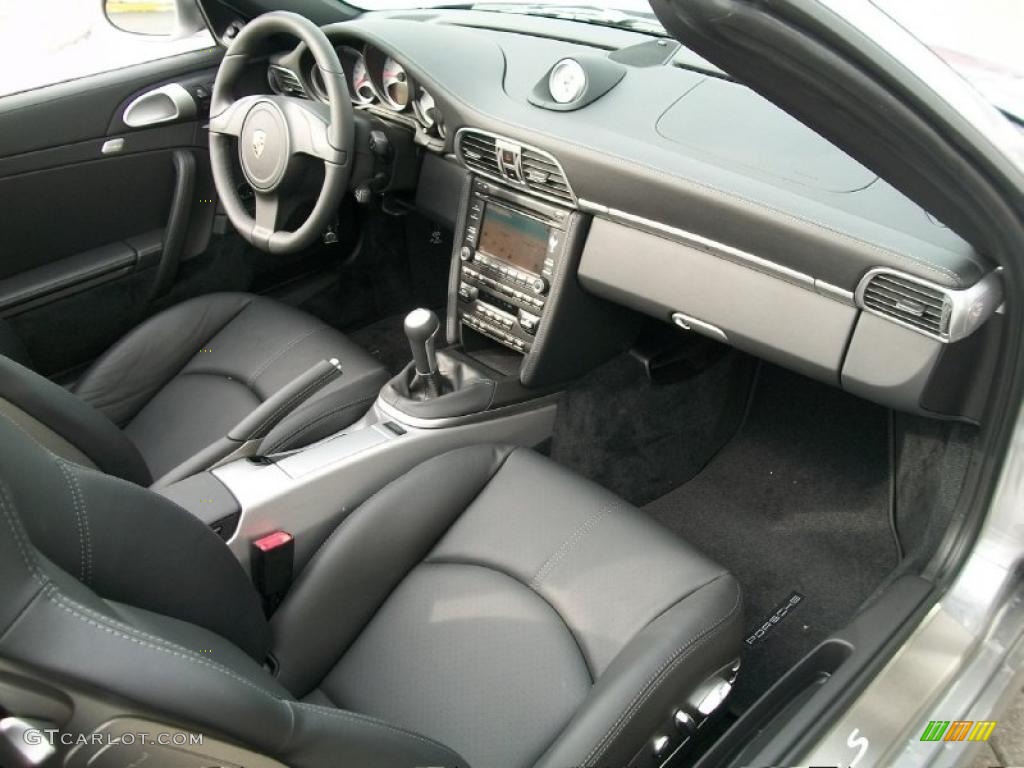 Black Interior 2011 Porsche 911 Carrera S Cabriolet Photo #44817500