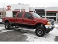 Toreador Red Metallic 2001 Ford F350 Super Duty Lariat Crew Cab 4x4