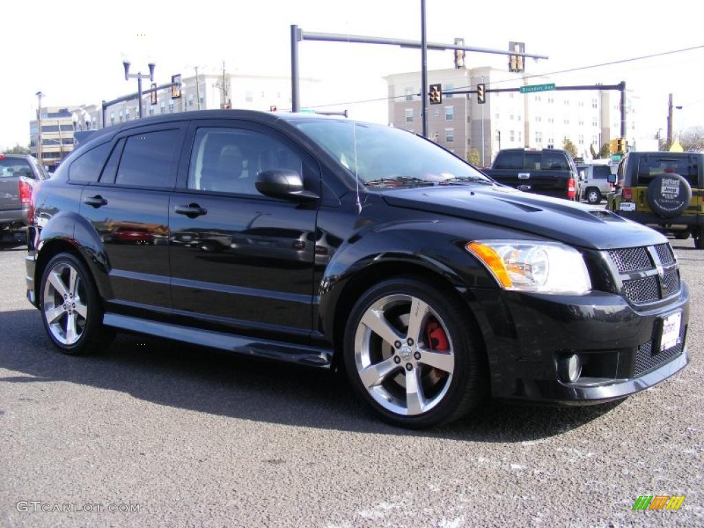 2008 Caliber SRT4 - Brilliant Black Crystal Pearl / Dark Slate Gray photo #3