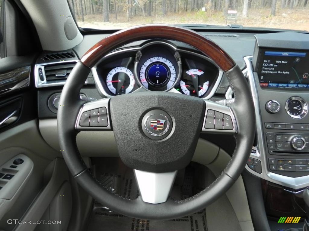 2011 Cadillac SRX 4 V6 Turbo AWD Titanium/Ebony Steering Wheel Photo #44818916