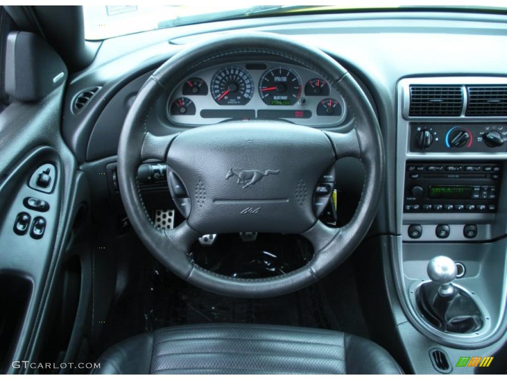 2004 Ford Mustang Mach 1 Coupe Dark Charcoal Steering Wheel Photo #44819300