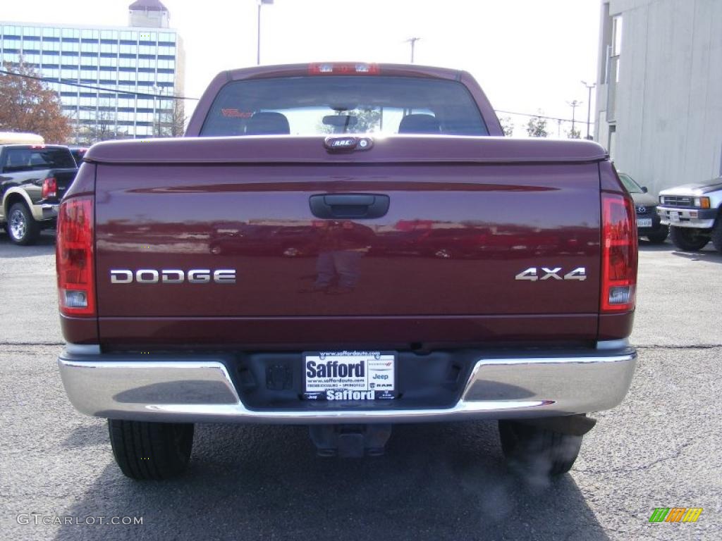 2002 Ram 1500 SLT Quad Cab 4x4 - Dark Garnet Red Pearlcoat / Dark Slate Gray photo #6