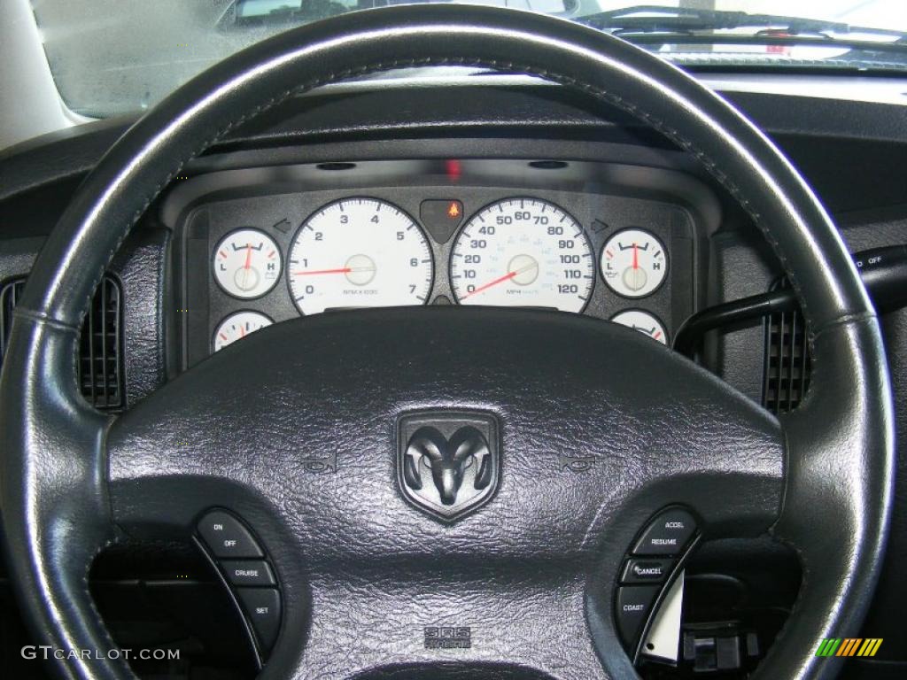 2002 Dodge Ram 1500 SLT Quad Cab 4x4 Dark Slate Gray Steering Wheel Photo #44819560