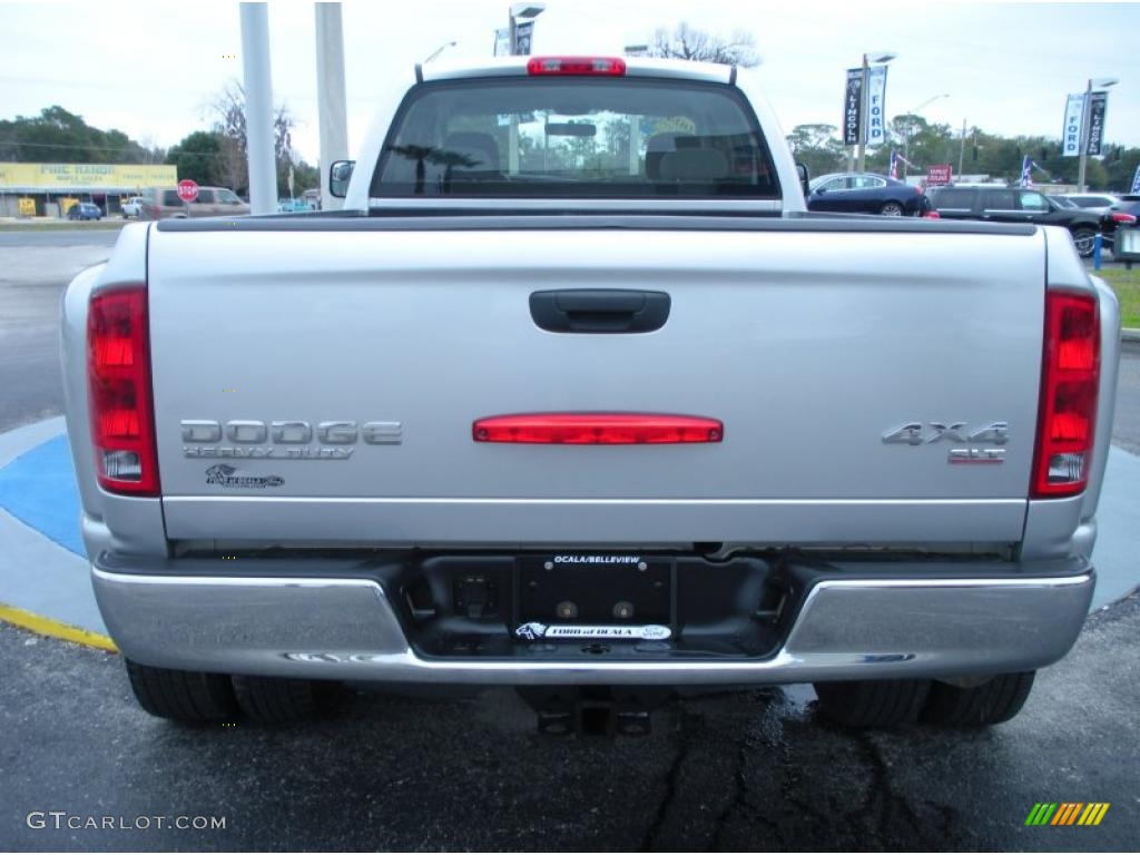 2004 Ram 3500 SLT Quad Cab 4x4 Dually - Bright Silver Metallic / Dark Slate Gray photo #4