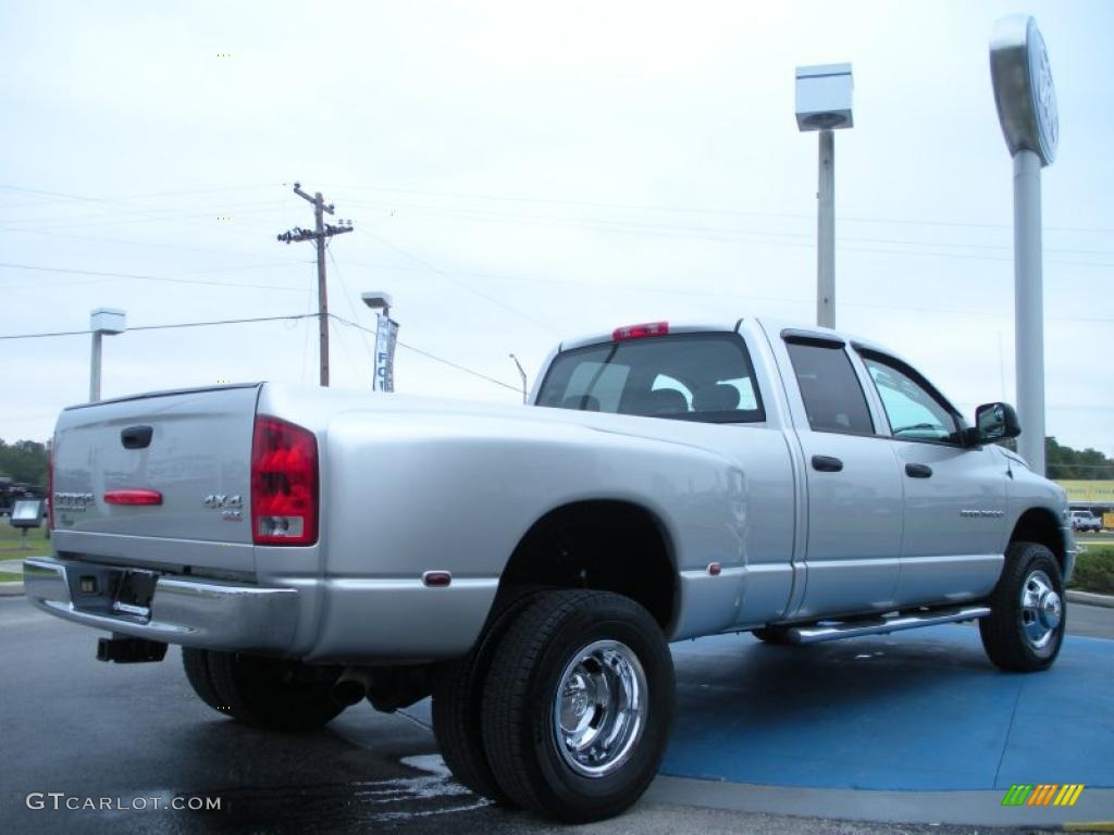 2004 Ram 3500 SLT Quad Cab 4x4 Dually - Bright Silver Metallic / Dark Slate Gray photo #5