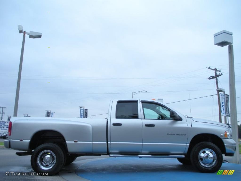 2004 Ram 3500 SLT Quad Cab 4x4 Dually - Bright Silver Metallic / Dark Slate Gray photo #6