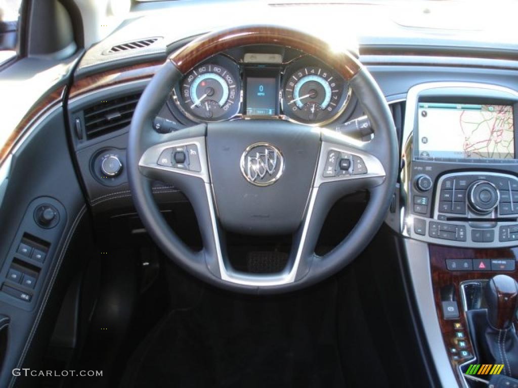 2010 Buick LaCrosse CXL AWD Ebony Steering Wheel Photo #44821264