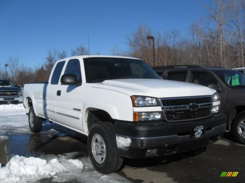 Summit White 2007 Chevrolet Silverado 2500HD Classic Work Truck Extended Cab Exterior Photo #44821488
