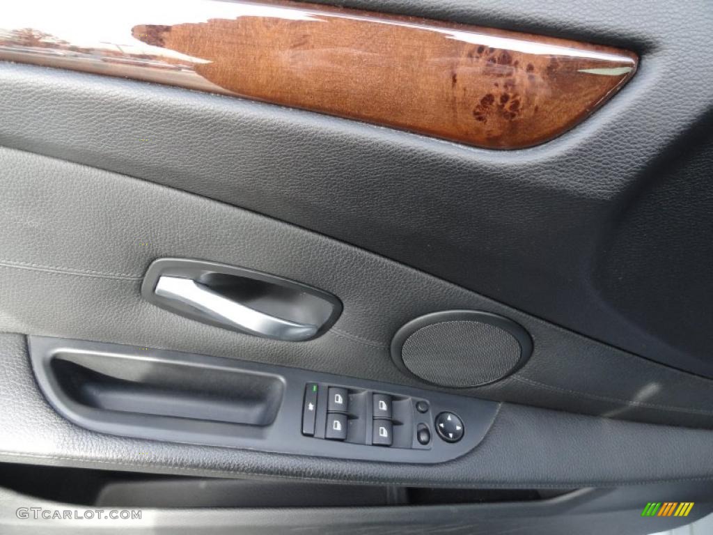 2008 BMW 5 Series 550i Sedan Black Dakota Leather Door Panel Photo #44822248