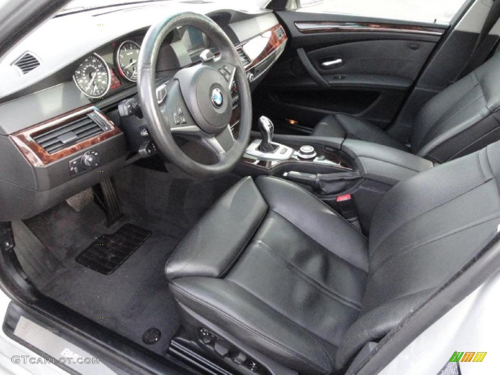 Black Dakota Leather Interior 2008 BMW 5 Series 550i Sedan Photo #44822284