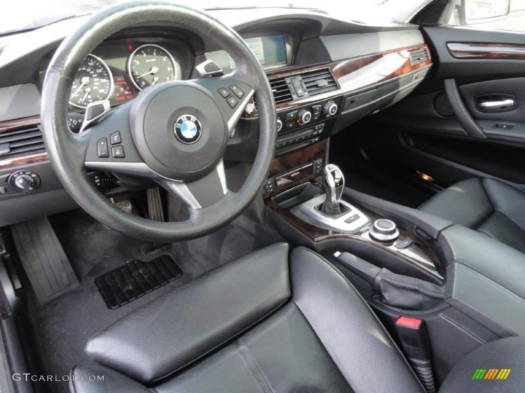 2008 BMW 5 Series 550i Sedan Black Dakota Leather Dashboard Photo #44822300