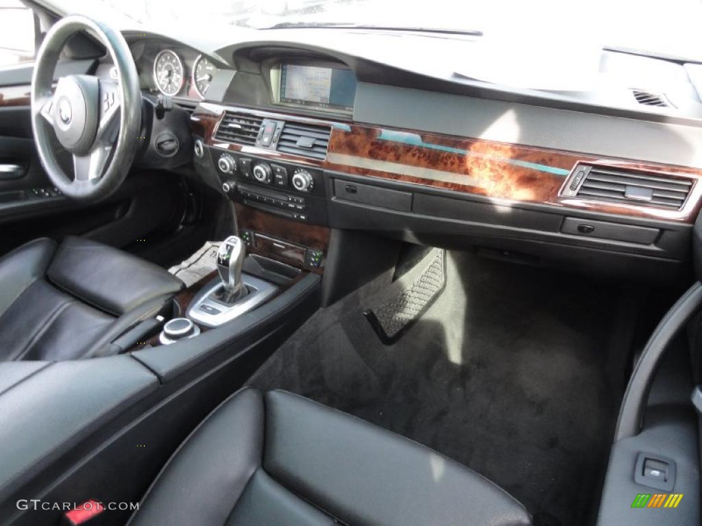 2008 BMW 5 Series 550i Sedan Black Dakota Leather Dashboard Photo #44822316