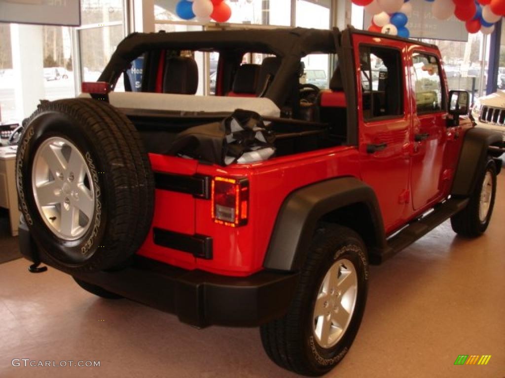 2011 Wrangler Unlimited Sport 4x4 - Flame Red / Black photo #10